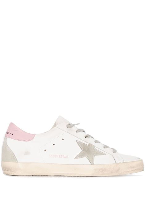 White and pink Superstar distressed lace-up sneakers Golden goose - men GOLDEN GOOSE | GWF00102F00256910914